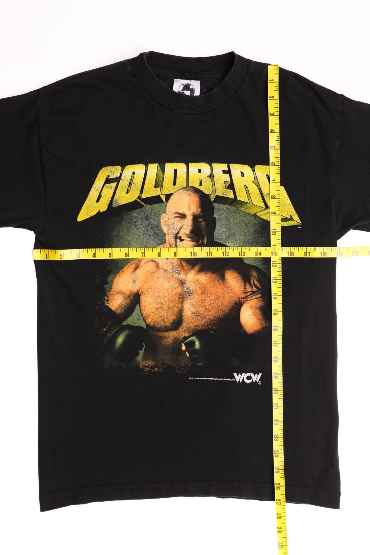 Goldberg wcw 90's wrestling shirt black vintage the planet inc medium