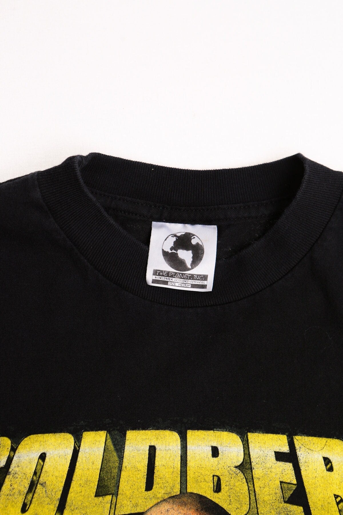 Goldberg wcw 90's wrestling shirt black vintage the planet inc medium