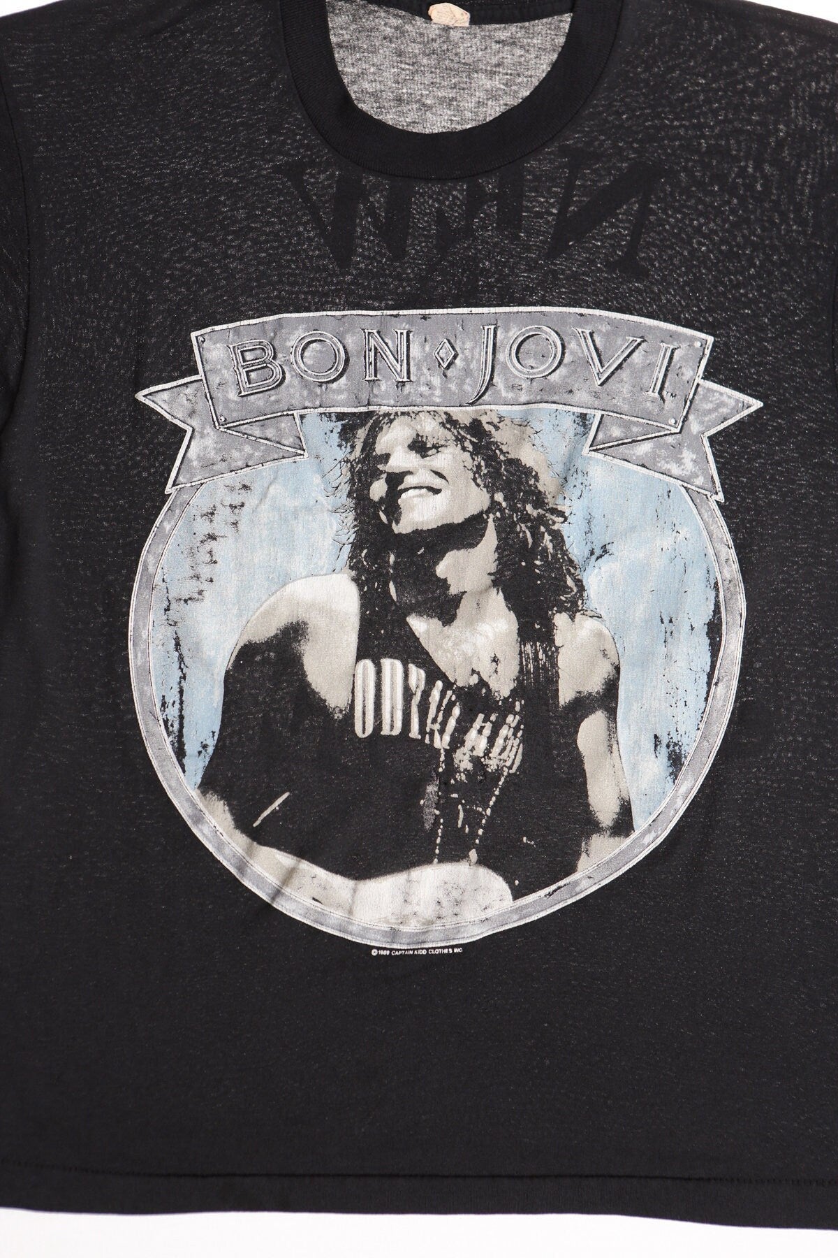 Bon jovi new jesrey rock shirt black tour concert vintage graphic