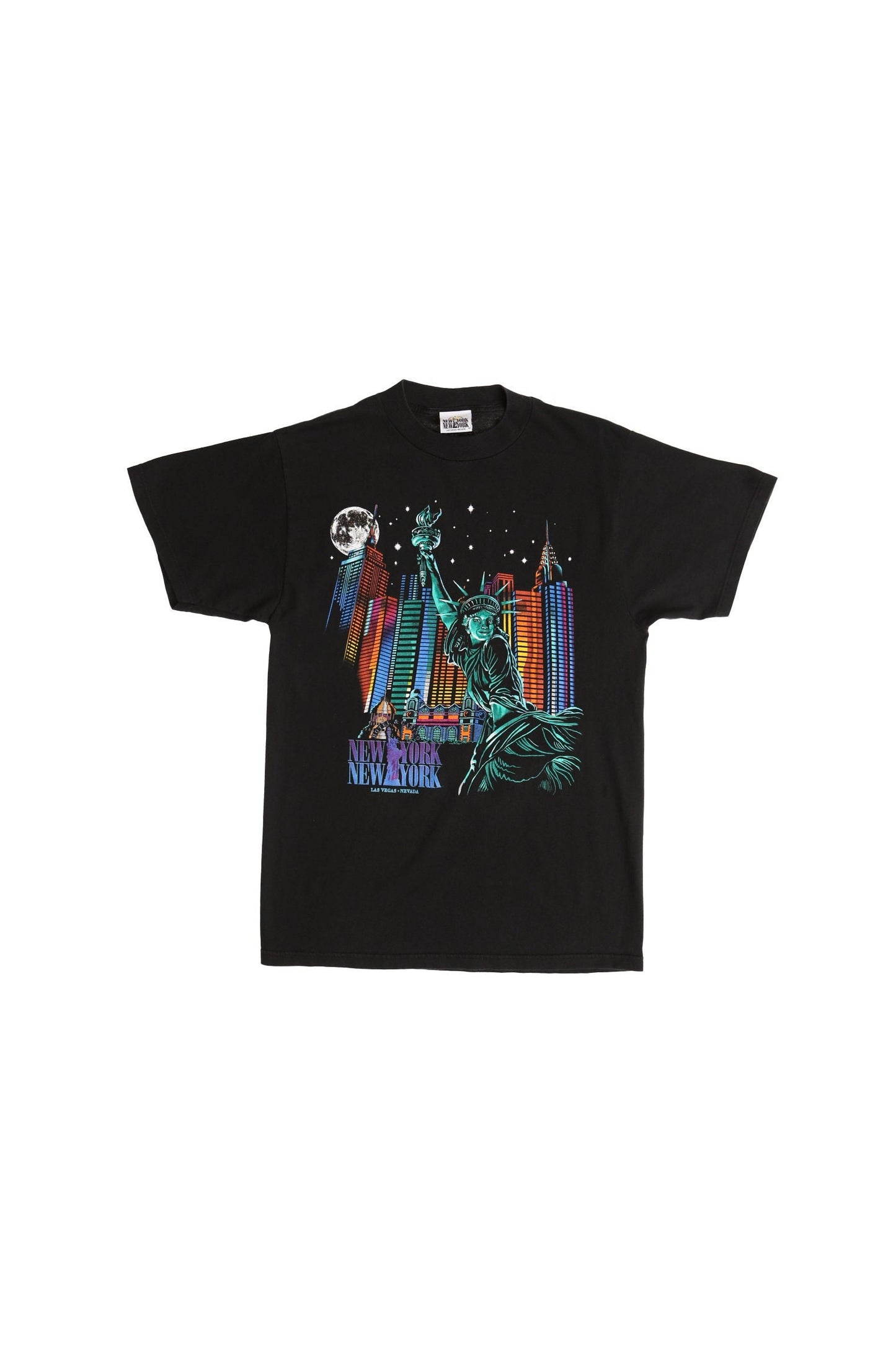 Vintage las vegas new york casino vintageshirt t-shirt black statue of liberty nevada official rare
