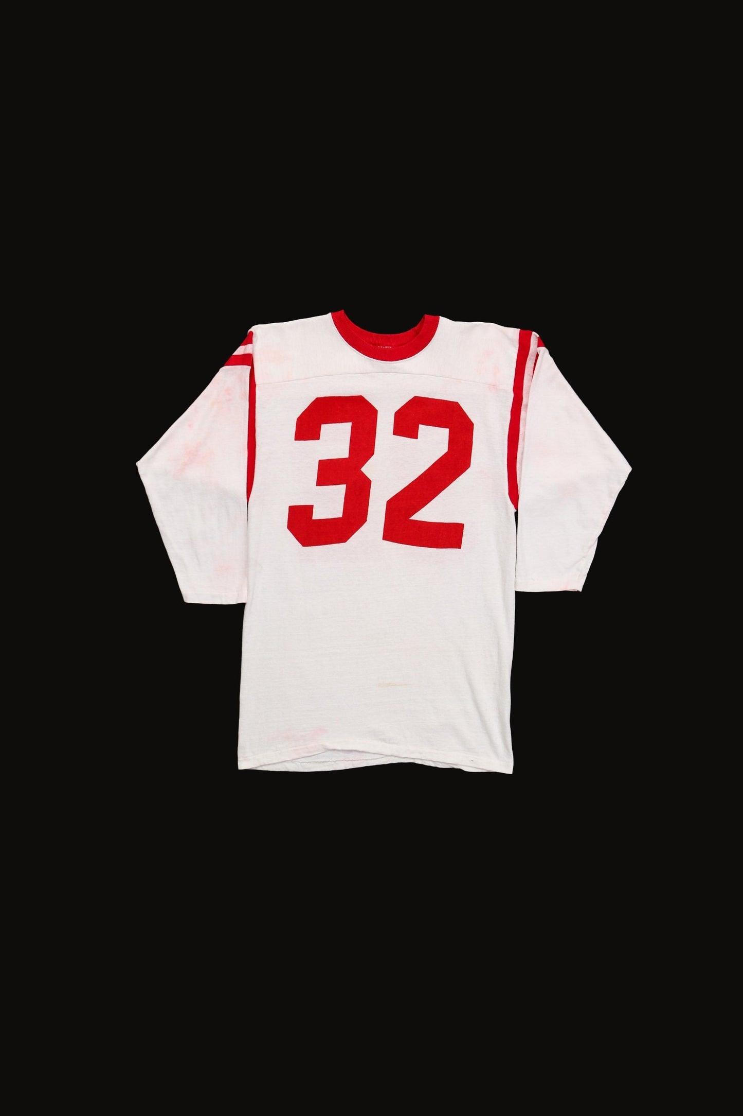 Vintage jersey football white number 32 american red men 80's 70's