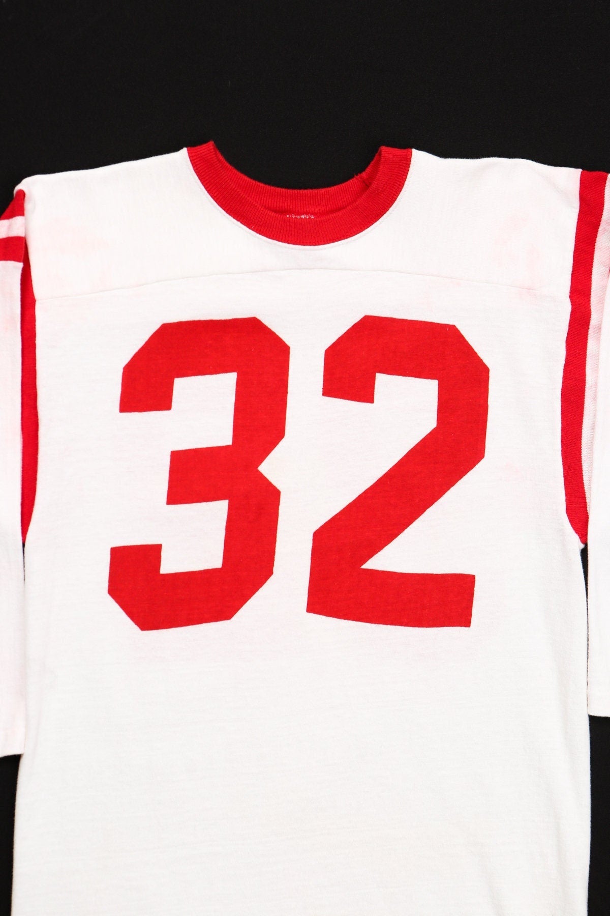 Vintage jersey football white number 32 american red men 80's 70's