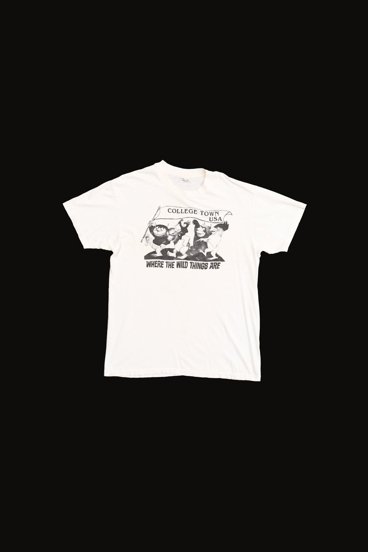 Vintage college town usa where the wild things are cartoon shirt t-shirt movie book