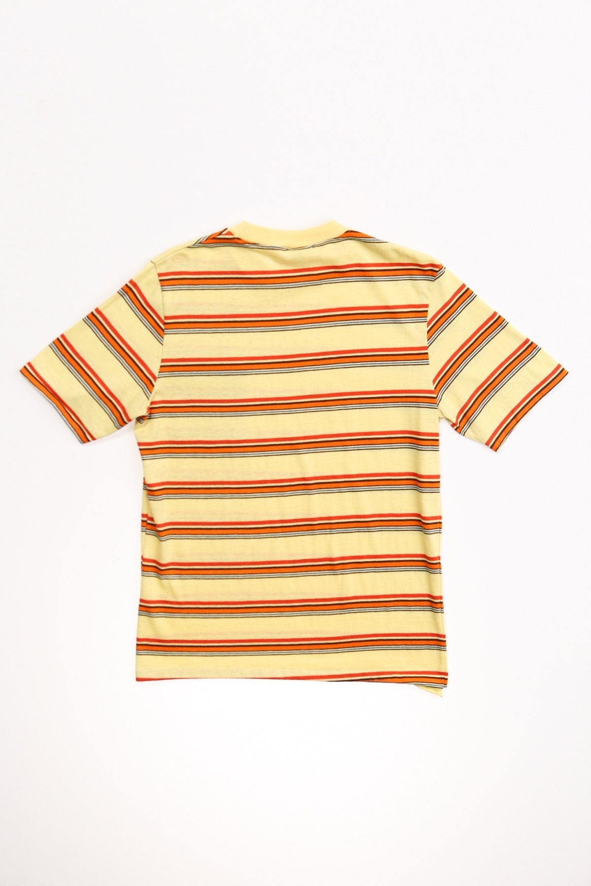 Vintage men striped yellow shirt t-shirt 70's surfer skater california