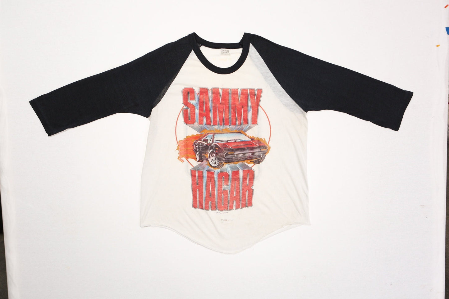 Sammy hagar i can't drive tour concert shirt baseball 55 speed limit rock 80's vintage car fire