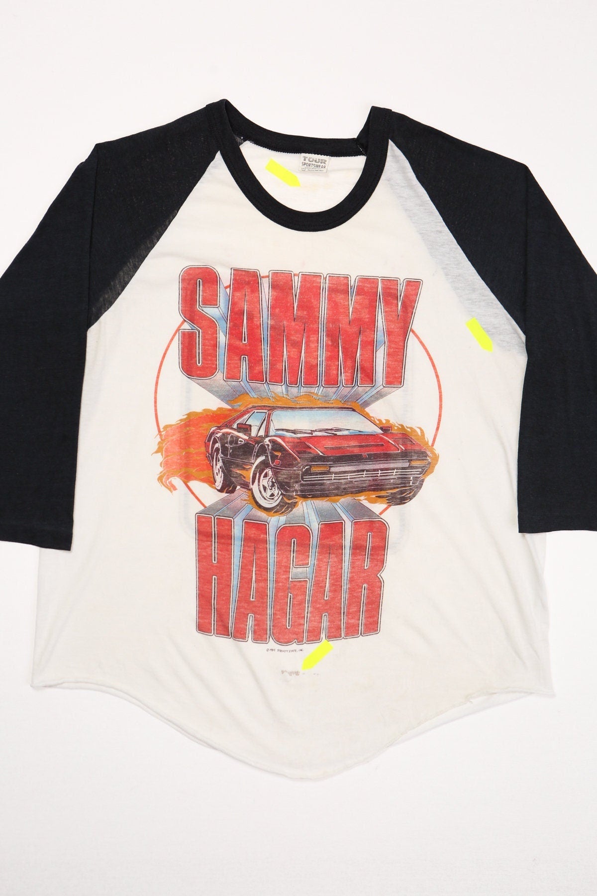 Sammy hagar i can't drive tour concert shirt baseball 55 speed limit rock 80's vintage car fire