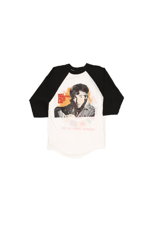 Bruce springsteen tour world 84 85 baseball shirt white and the e street band