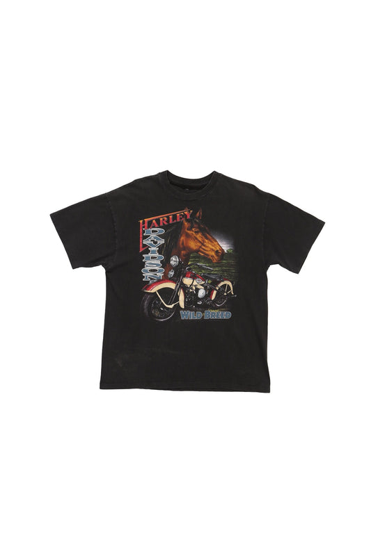 Vintage harley davidson t-shirt toronto canda black graphic horse wild breed shirt