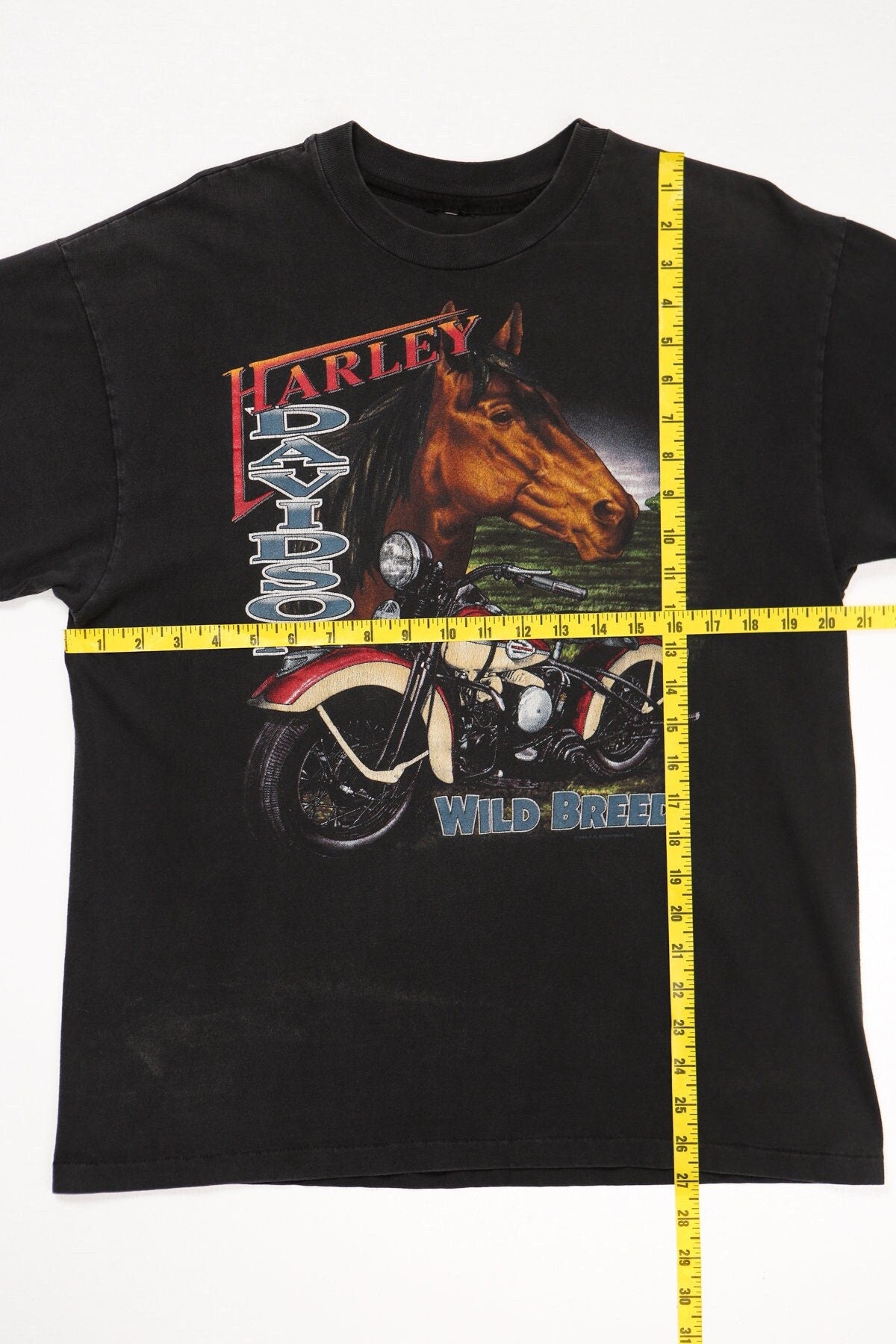 Vintage harley davidson t-shirt toronto canda black graphic horse wild breed shirt
