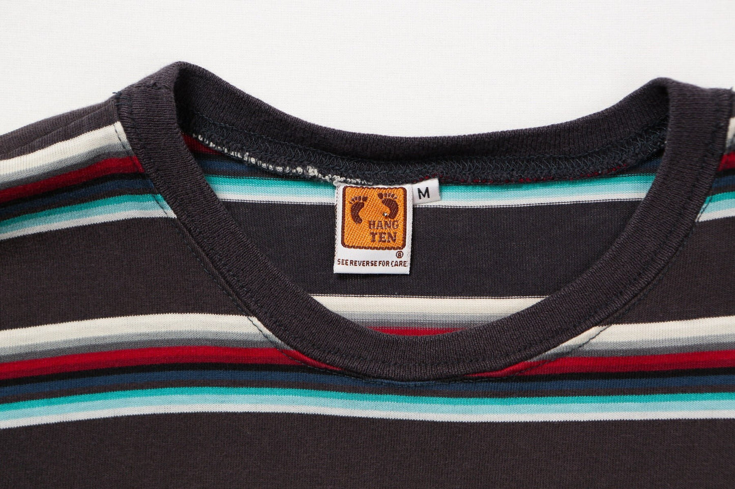 Vintage hang ten striped shirt t-shirt surfing beach 70's surfer