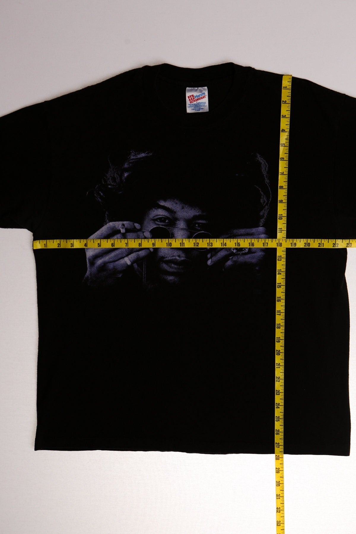 Jimmy hendrix glasses rock t-shirt black shirt smoking y2k