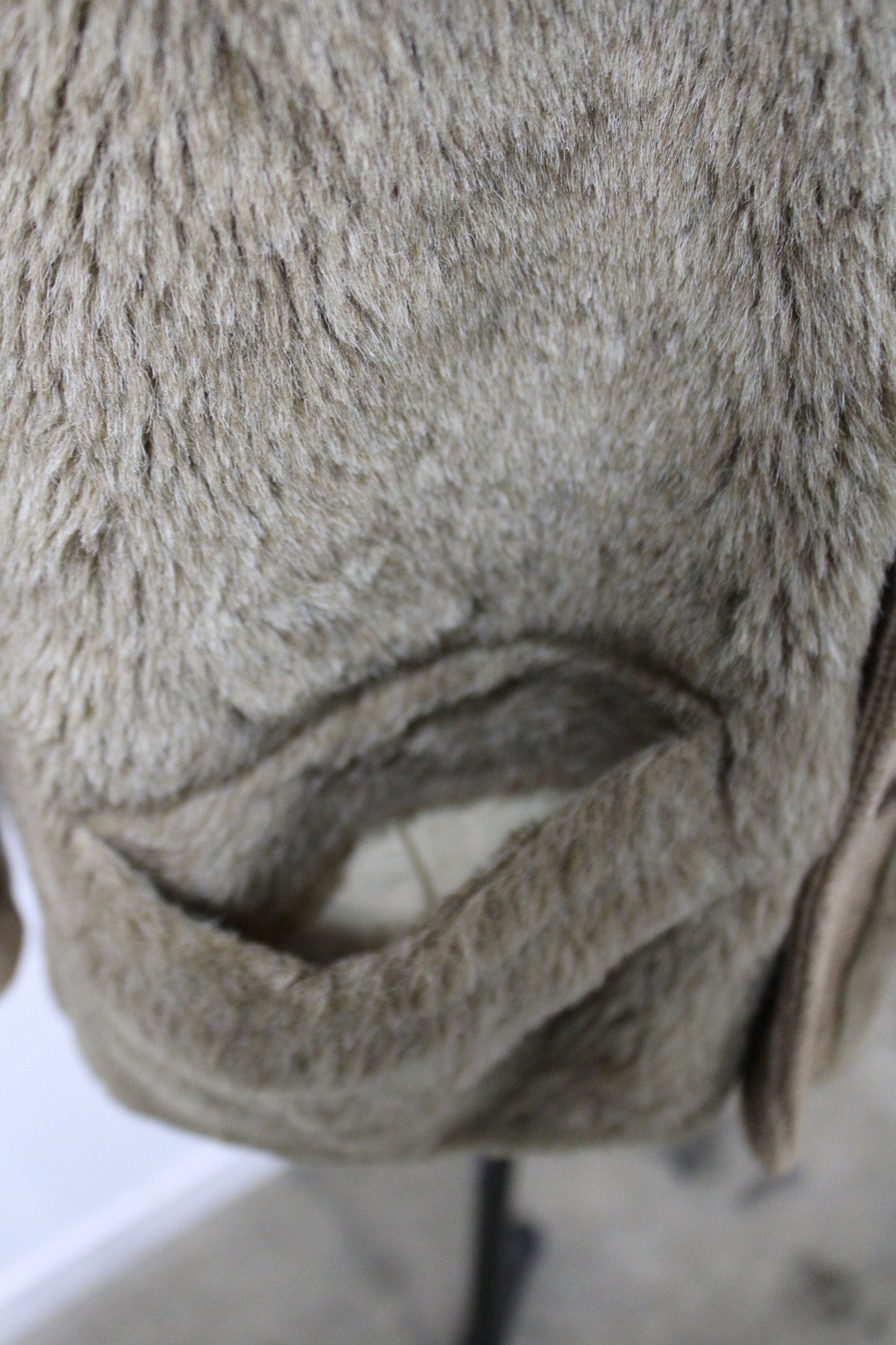 Men vintage cardigan sweater mod faux fur sir knight label made in usa rare button up