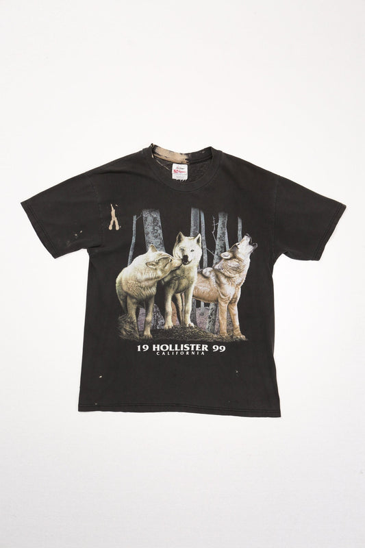 Vintage graphic t-shirt shirt wolves 1999 hollister california 90's