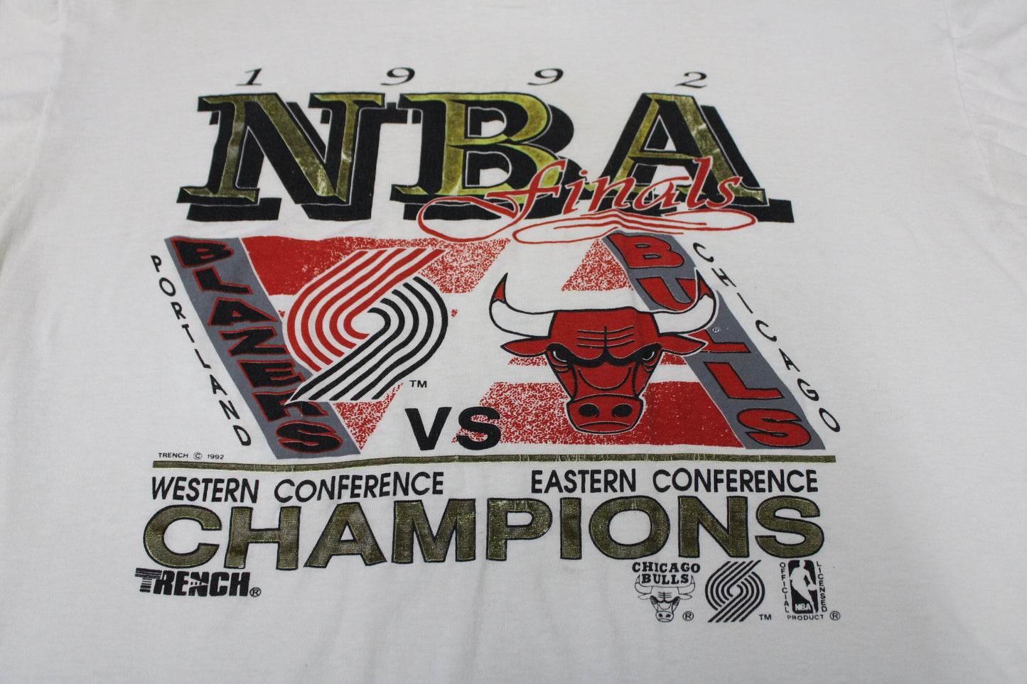 1992 nba finals blazers vs bulls t-shirt