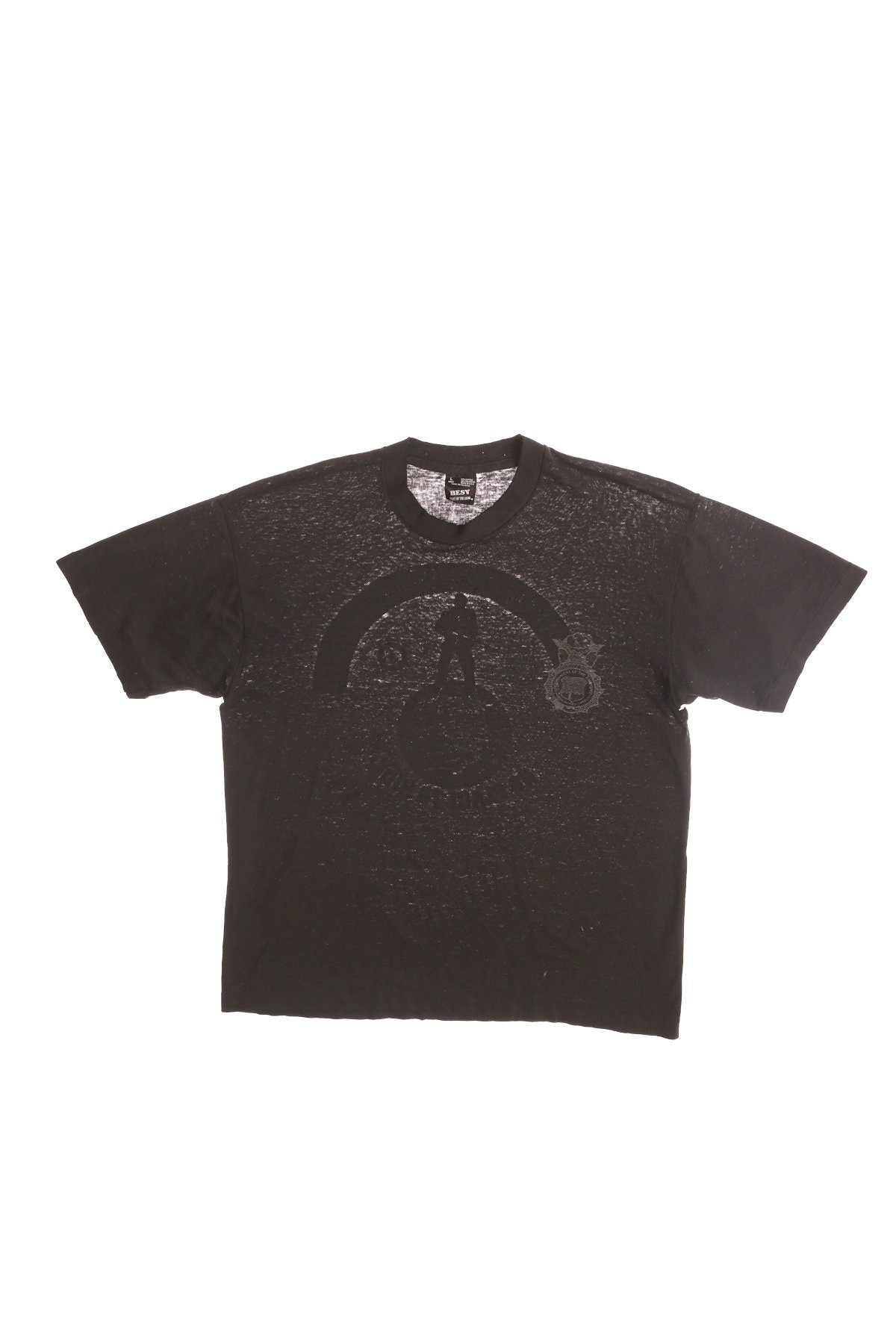 440th Security Police Squadron No Place to Hide Black Graphic T-shirt - Distressed