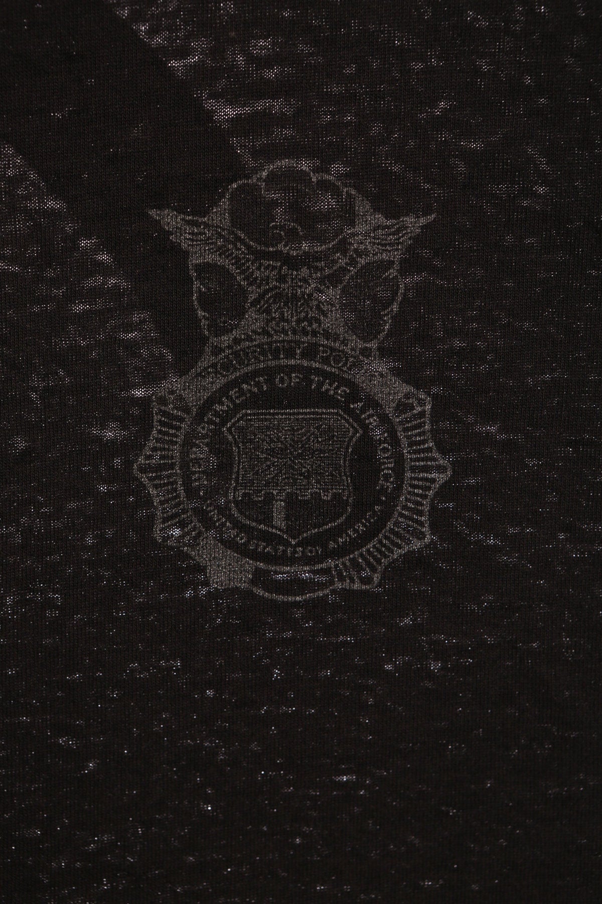 440th Security Police Squadron No Place to Hide Black Graphic T-shirt - Distressed