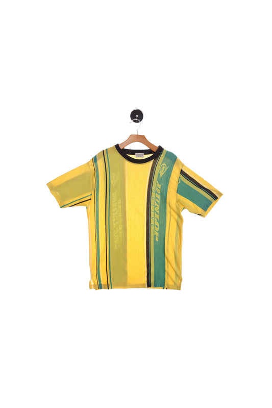 Vintage Yellow Striped T-shirt - Dunlop Active Print