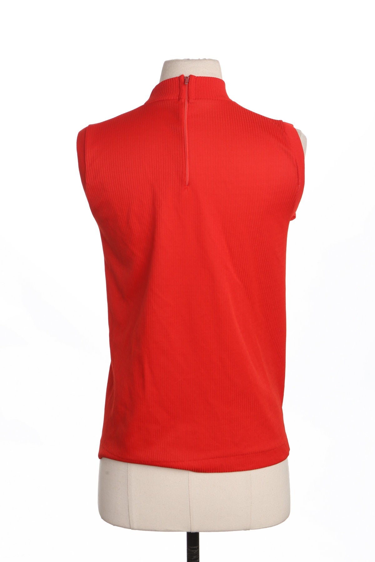 70's Poly Red Mod Women's Top