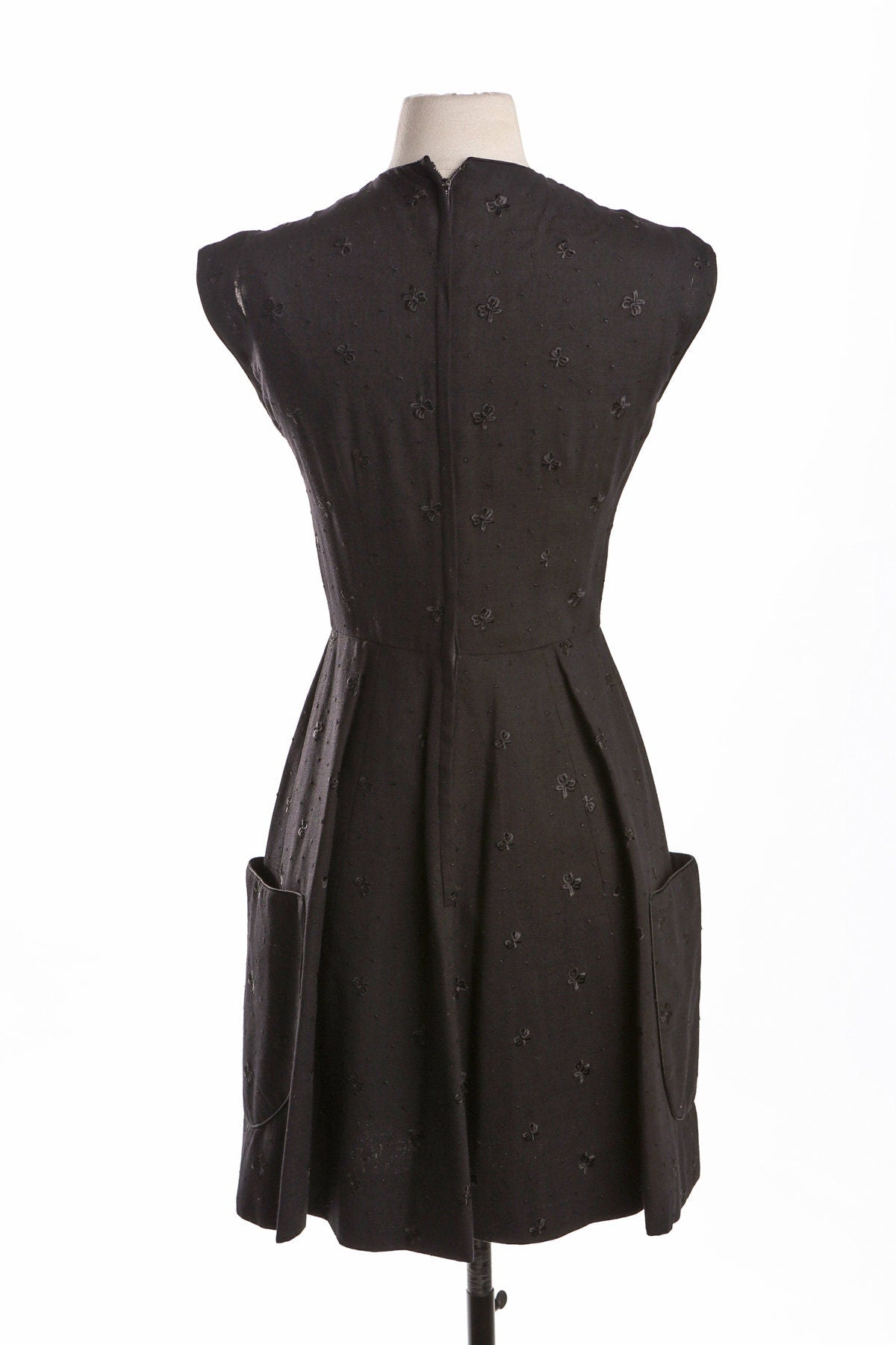 Vintage Women Black Casual Dress - Era 50's - 60's