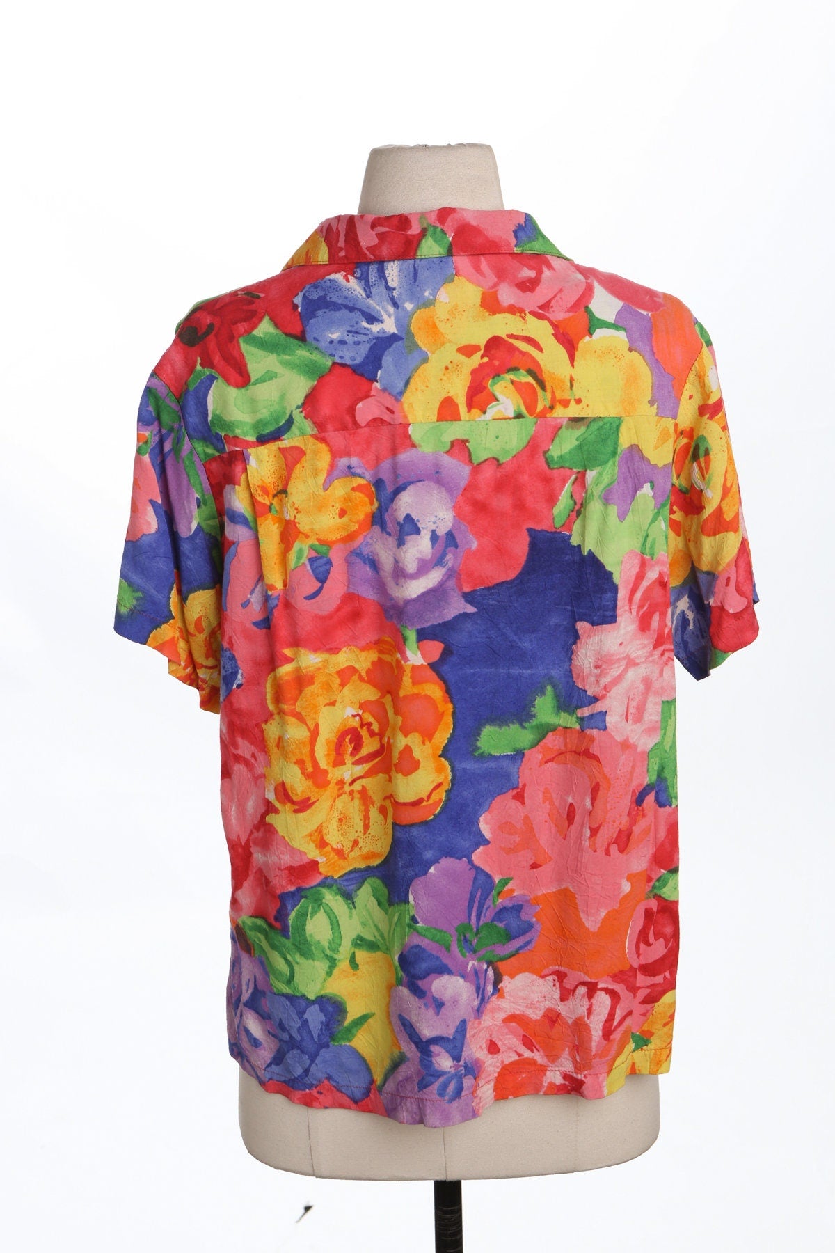 Jam's World Floral Print Rayon 90's Top