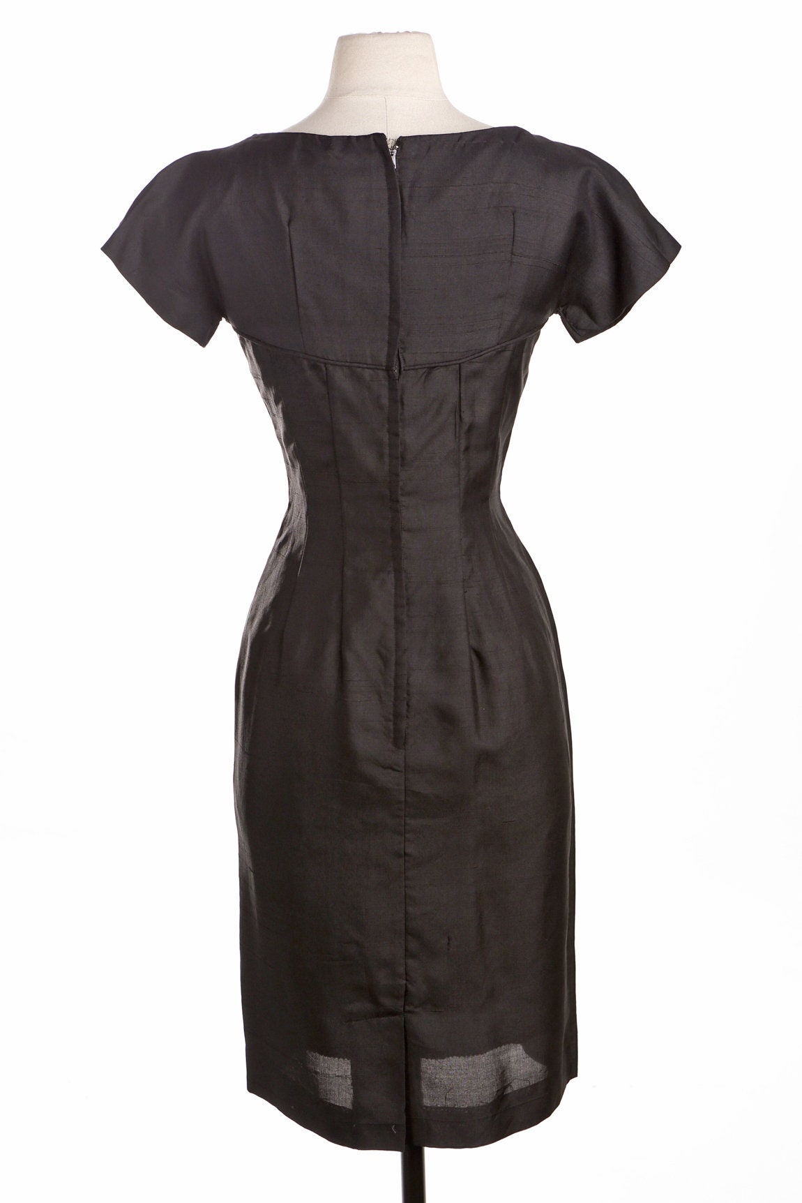 Vintage Women Black Casual Evening Dress - Era 50's - 60's