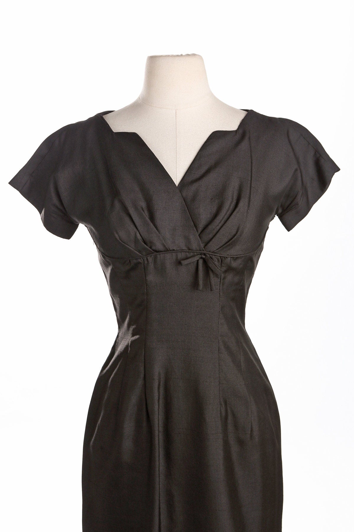 Vintage Women Black Casual Evening Dress - Era 50's - 60's