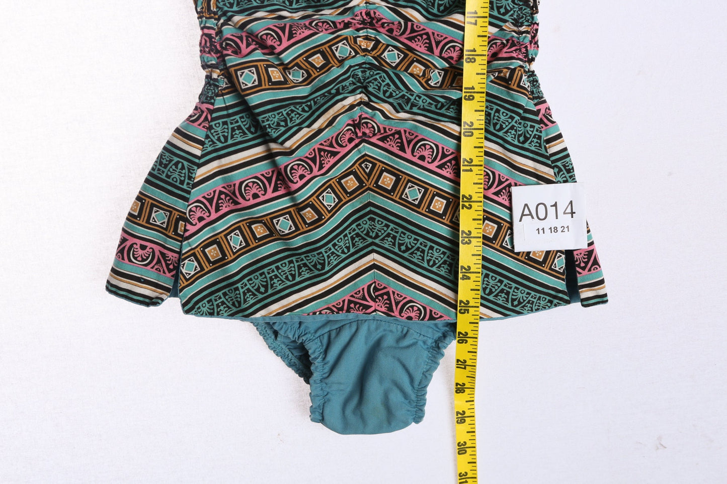 Vintage Swimsuit - Geometric Print - Era 40's - 50's - Women Bathing suit - Pin up