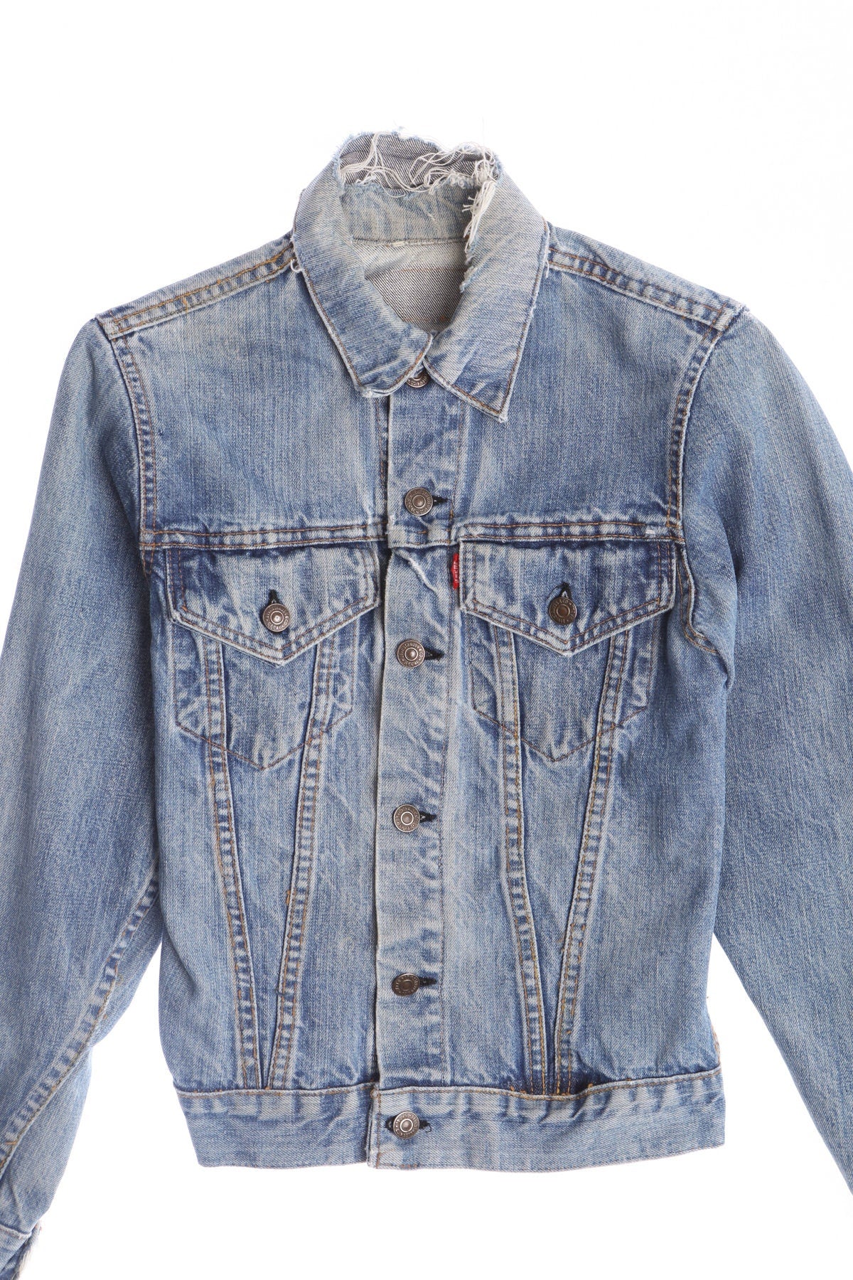 Vintage Levi's Blue Denim Jacket - Trucker - Light Wash - Era 70's - 80's