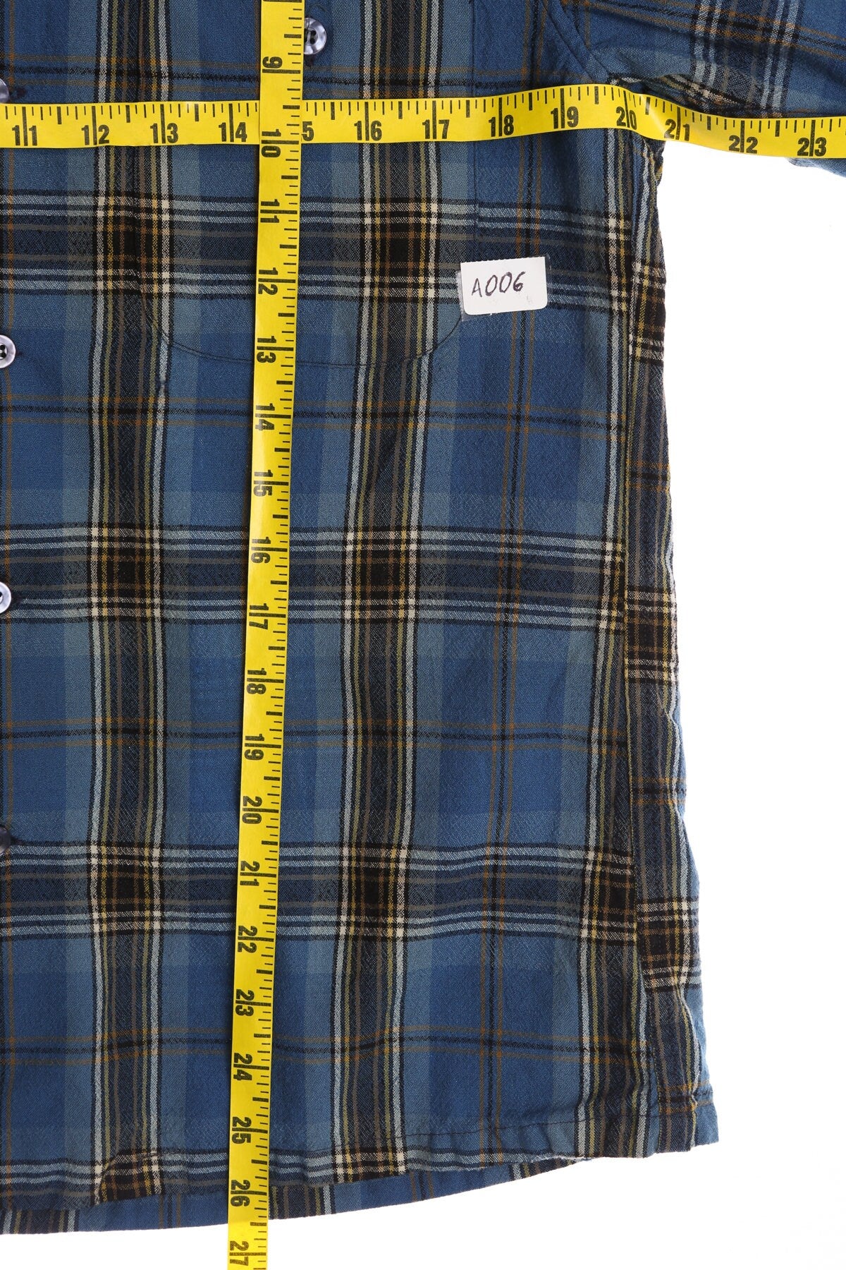 Vintage Pendleton Shirt - Blue Plaid Print - Made in USA