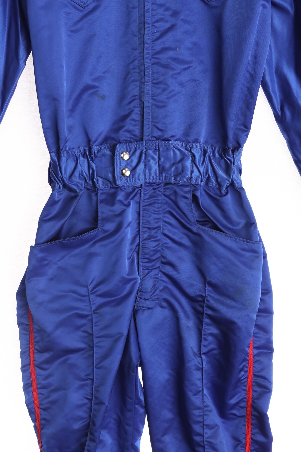 Blue Nylon Coverall with S and P 92 Team Patch