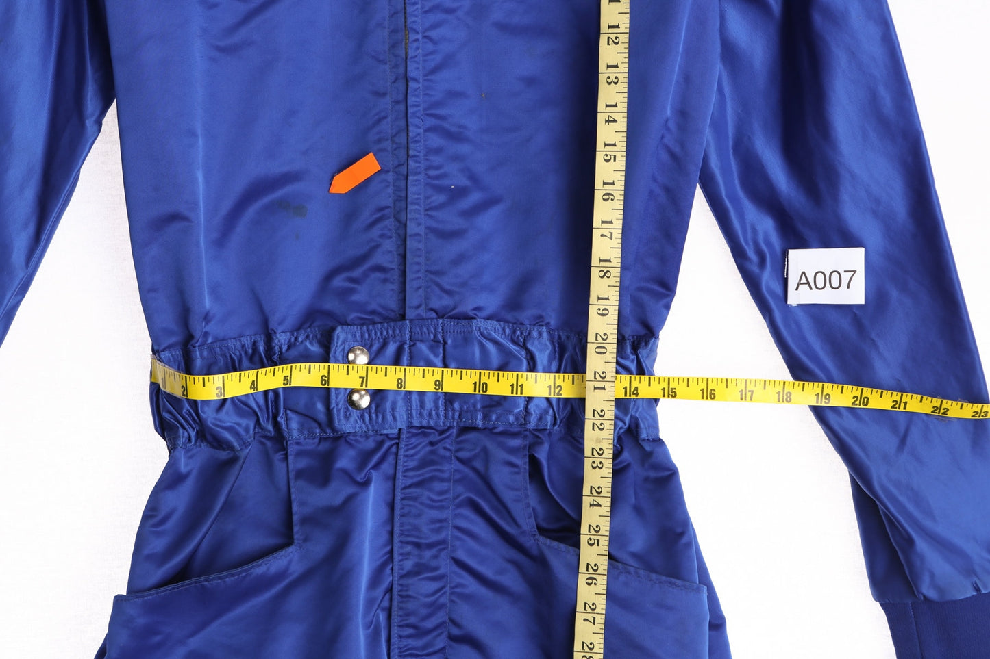 Blue Nylon Coverall with S and P 92 Team Patch