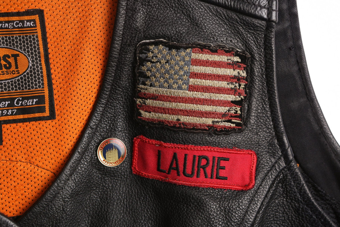 Vintage Women Black Biker Leather Vest