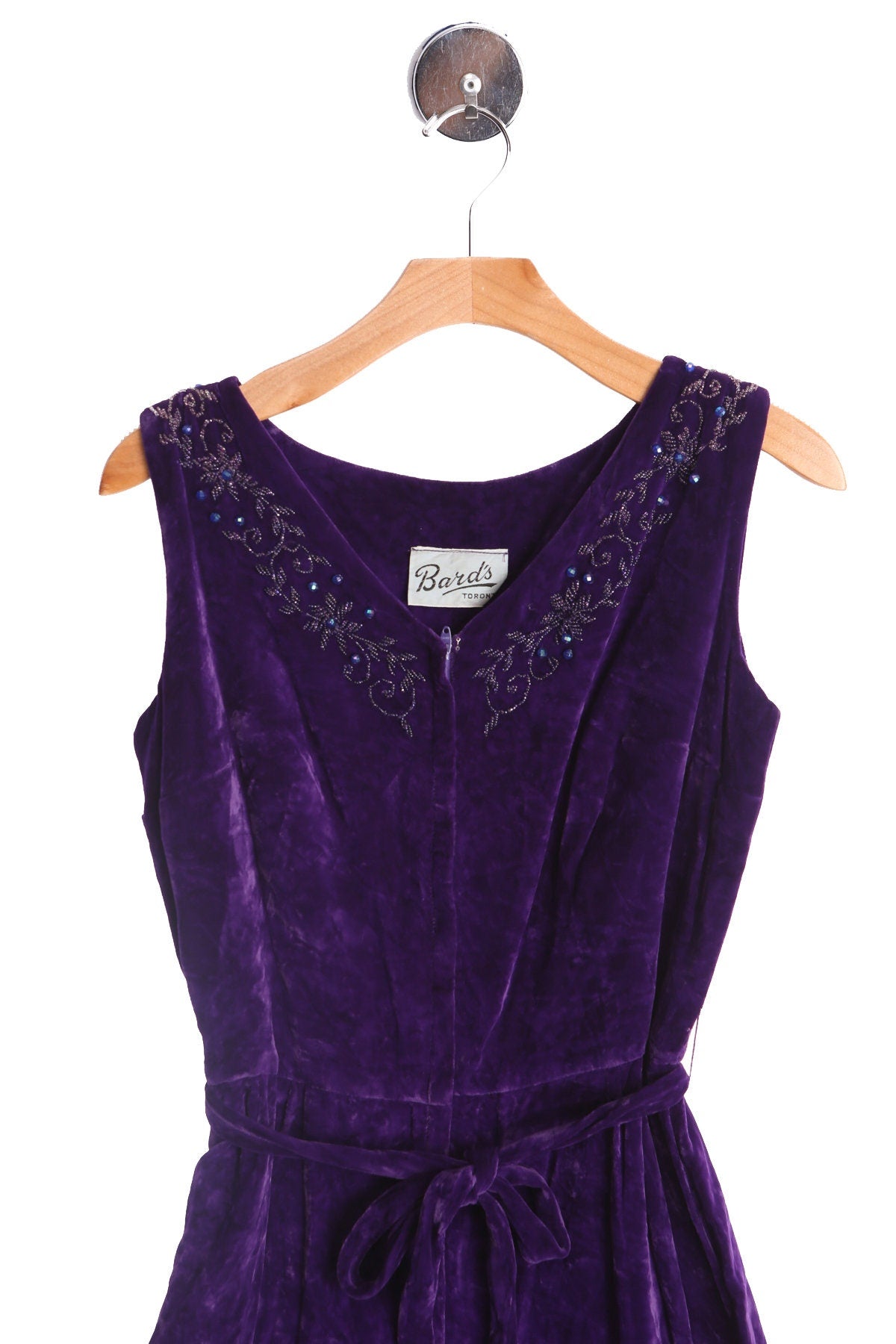 Vintage Women Purple Velvet Jumpsuit