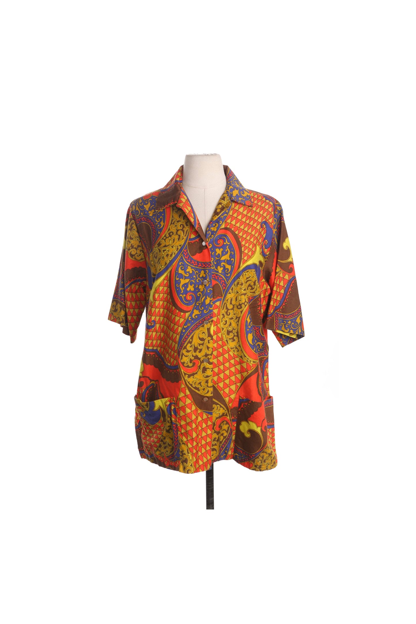 70's Women Geometric Print Top
