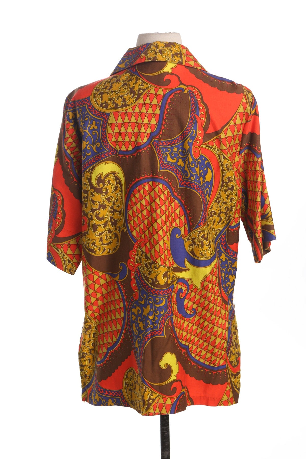 70's Women Geometric Print Top