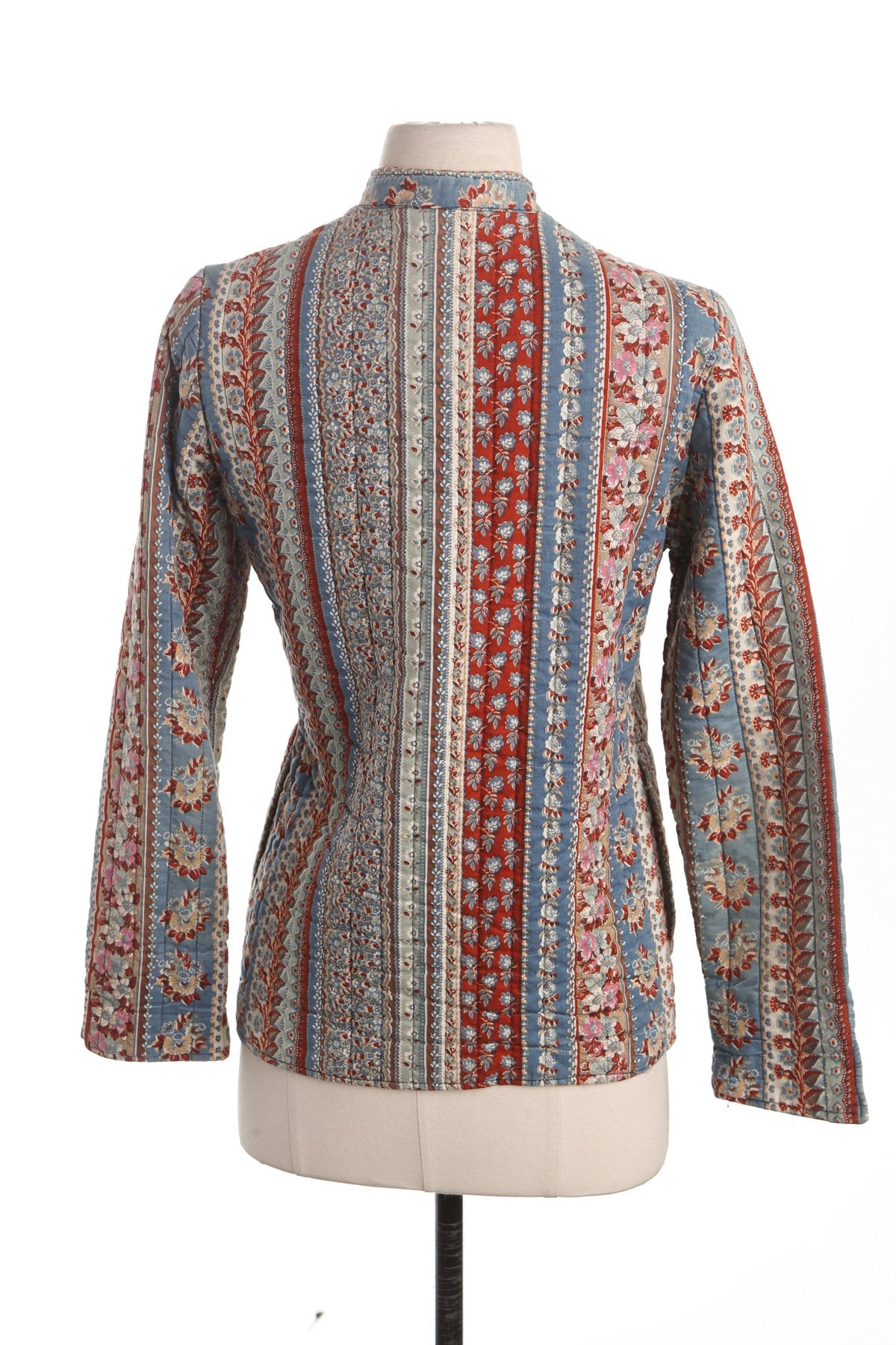 70's Floral Print Women Blanket Fabric Boho Jacket