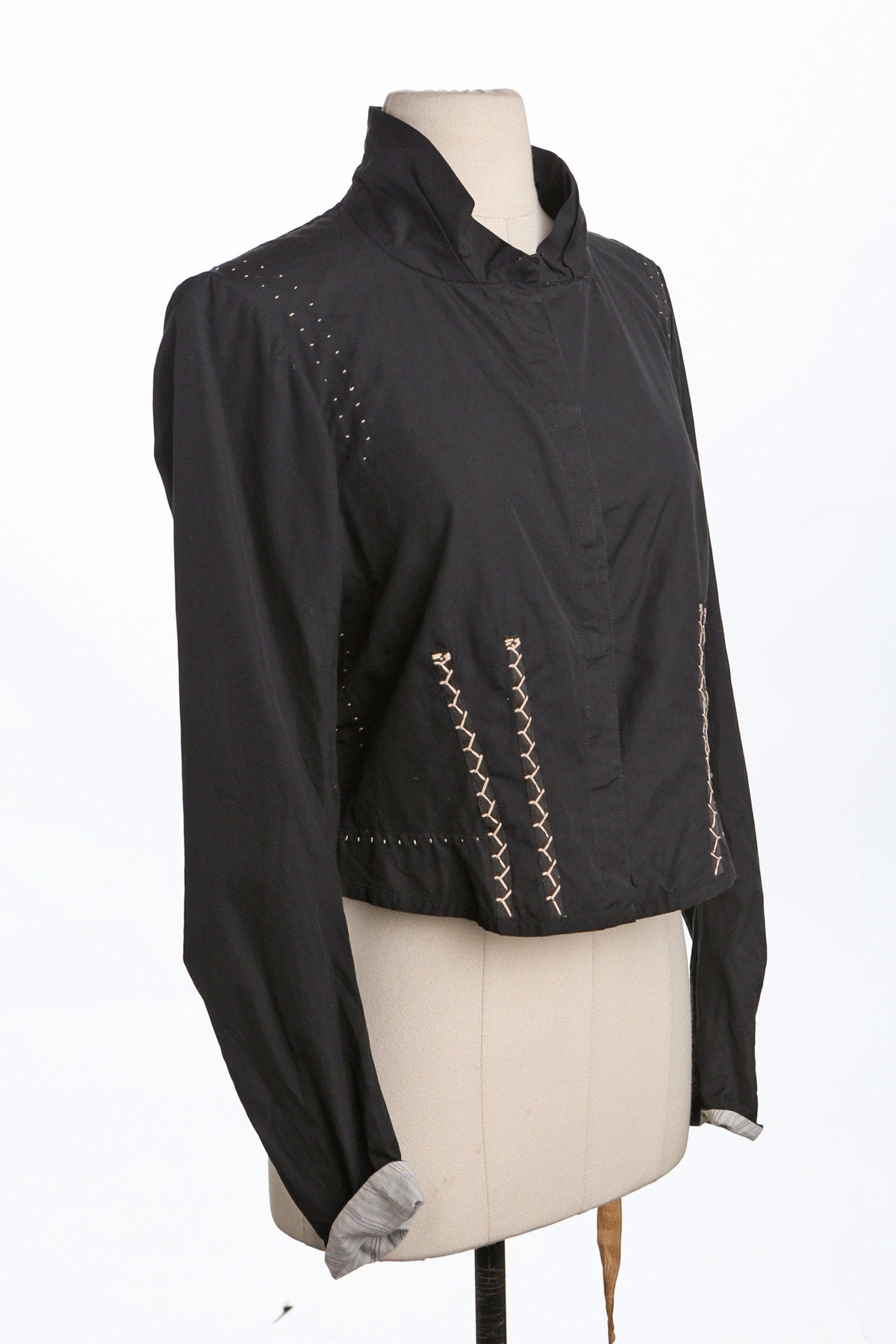 Vintage Women Black Victorian Style Top