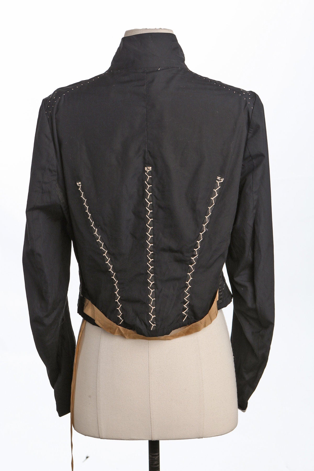 Vintage Women Black Victorian Style Top