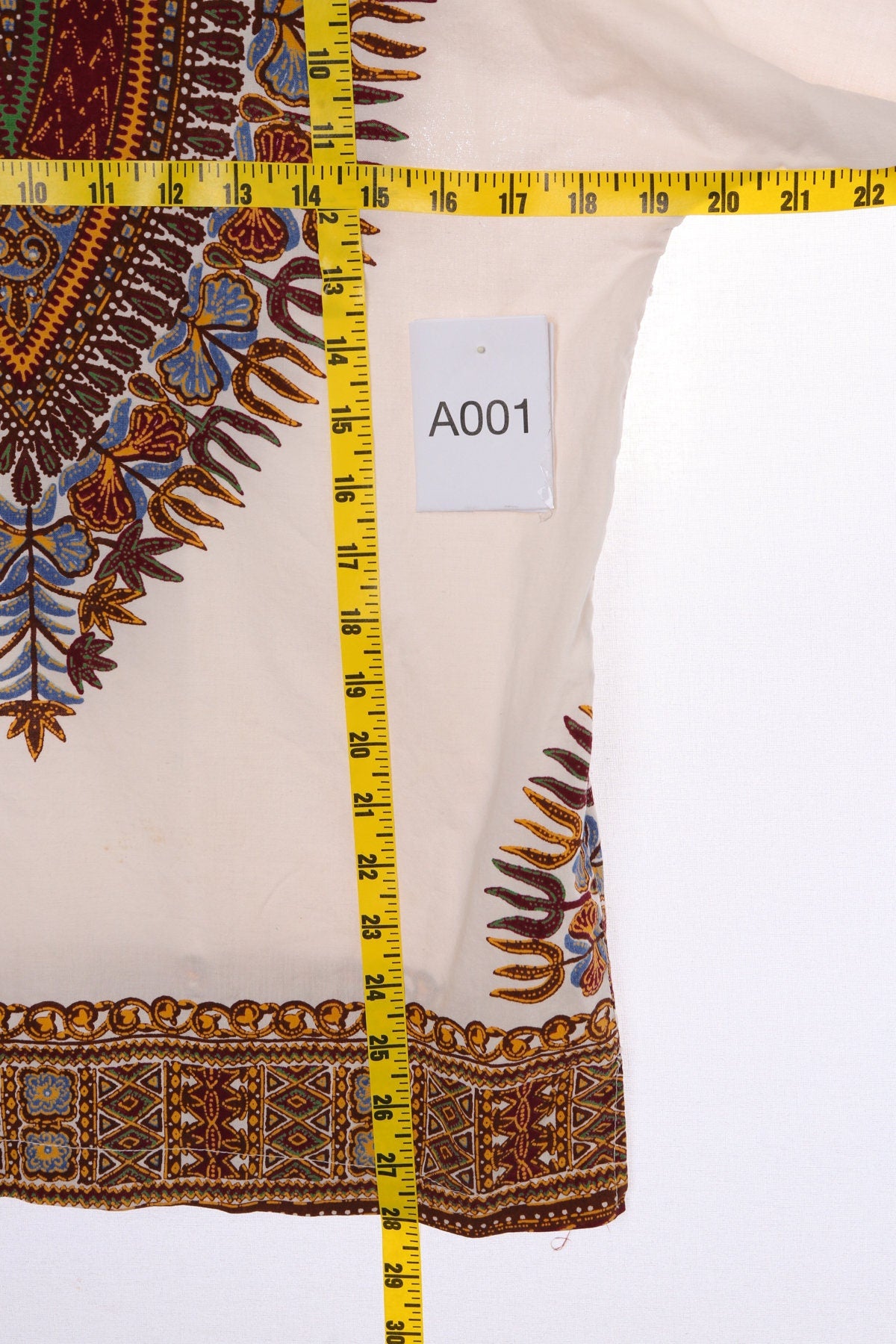 Dashiki White Paisley Print Top