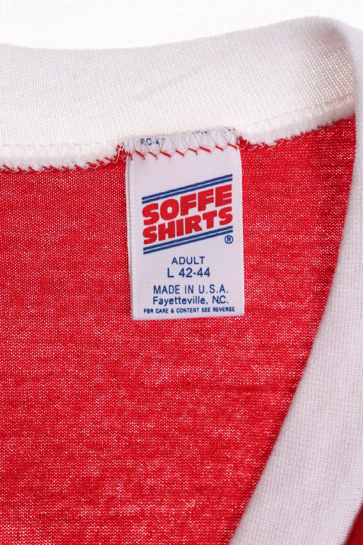 Vintage Athletic Red T-shirt with 49ers Yellow Print