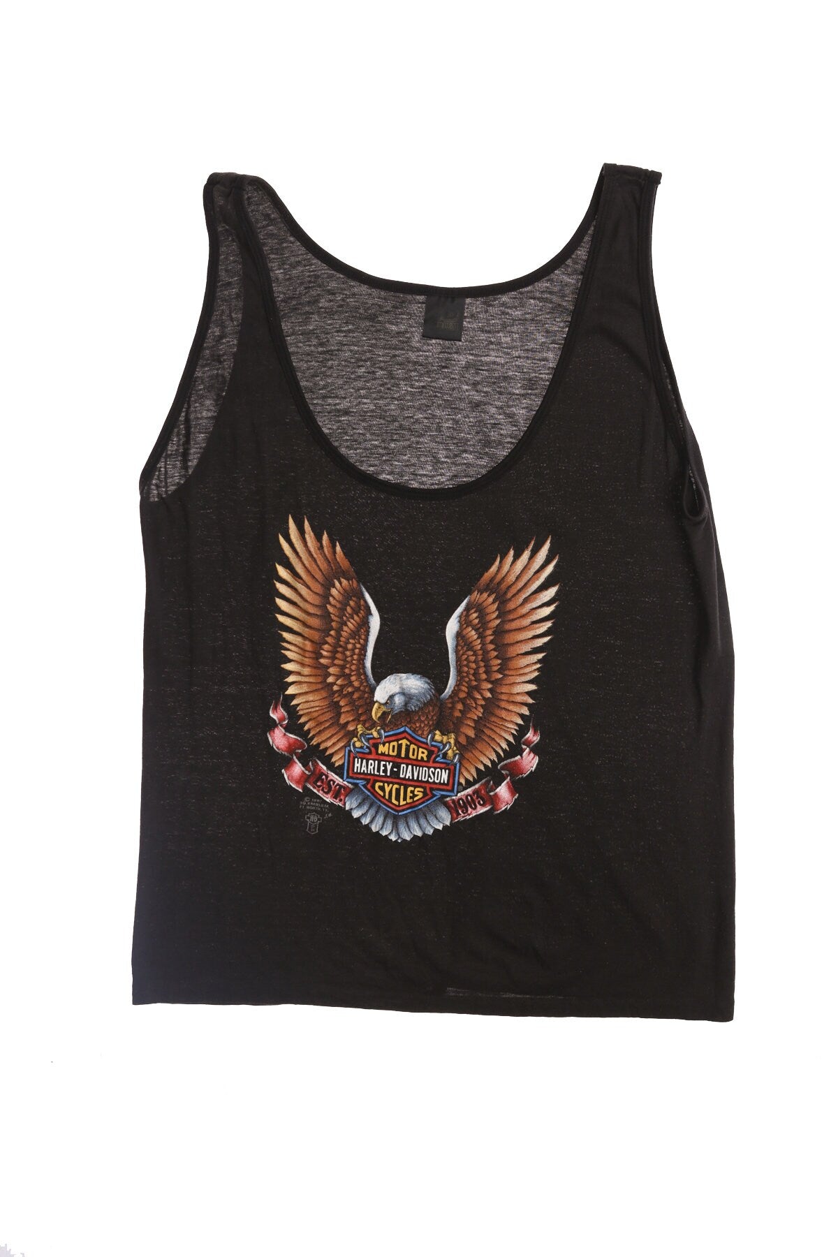 Vintage Harley Davidson Black Tank Top HD Print