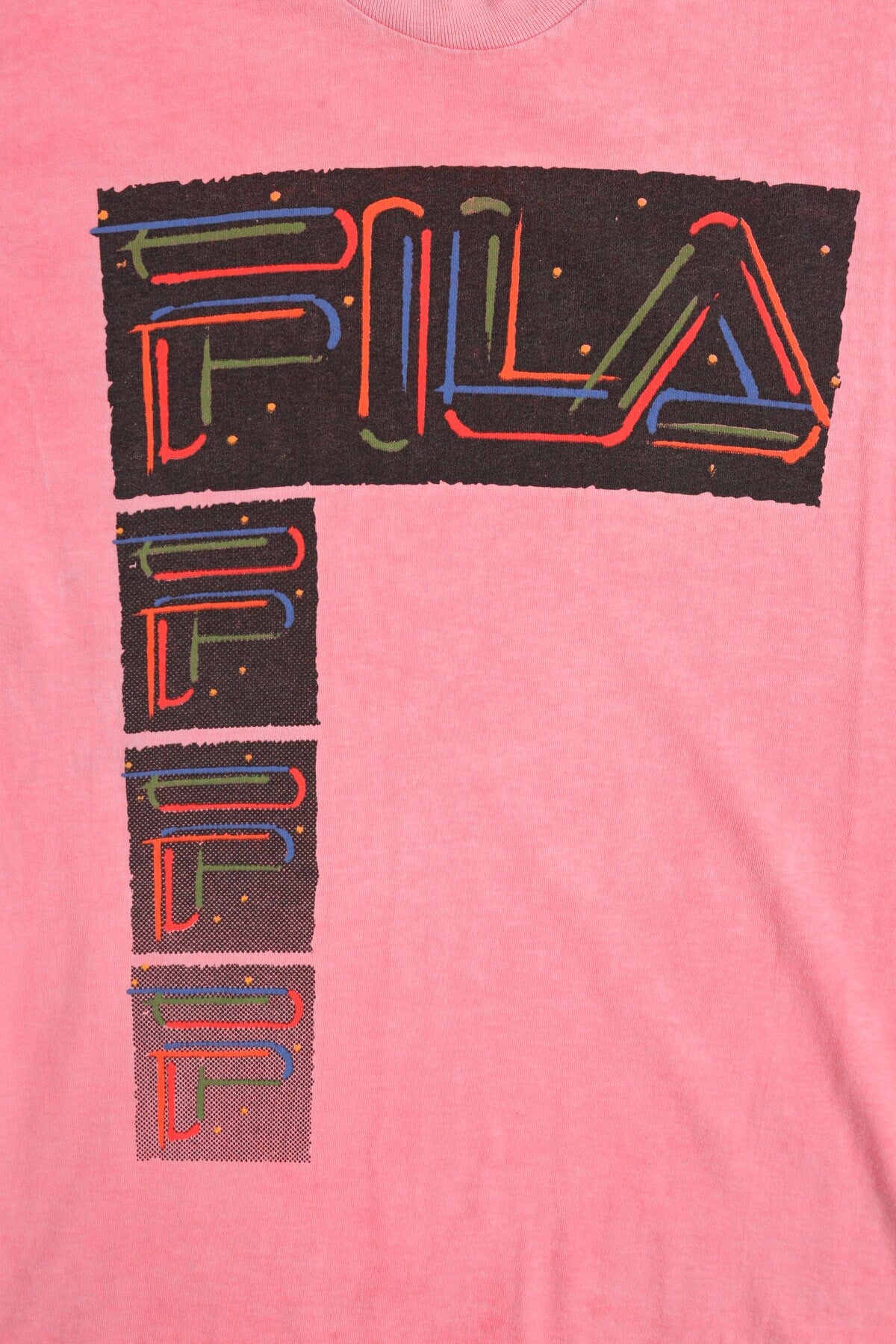 Vintage Fila Pink Graphic T-shirt