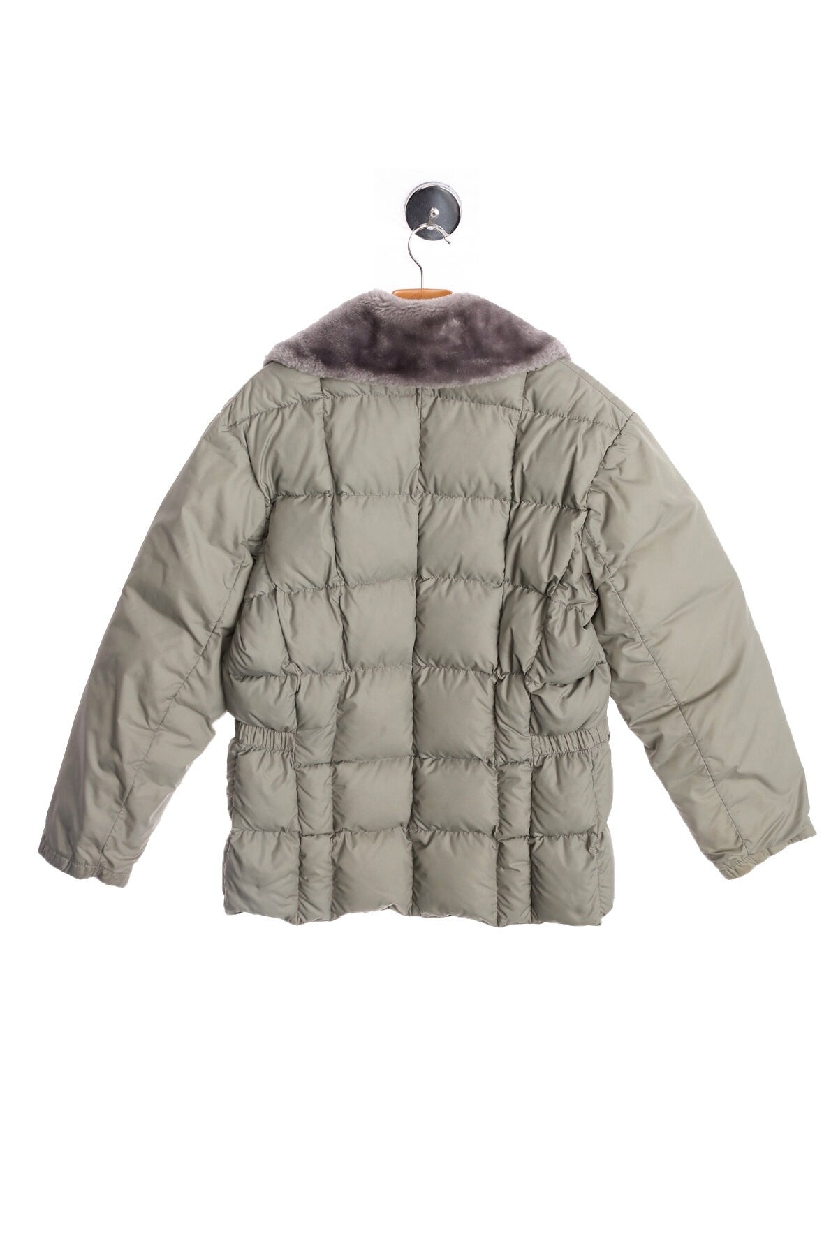 Vintage Men Down Jacket with Shearling Collar