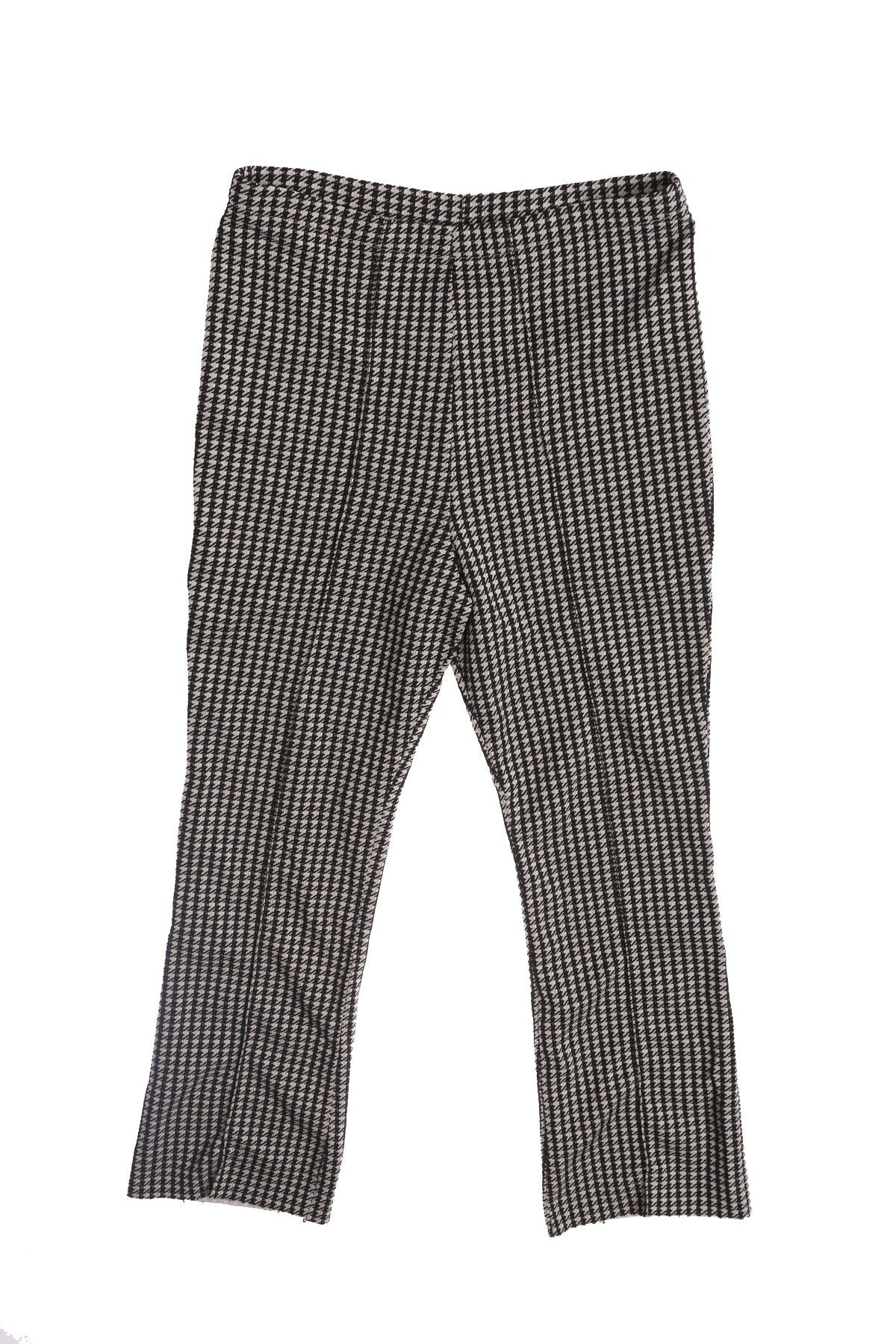 70's Women Black and White Plaid Poly Pants