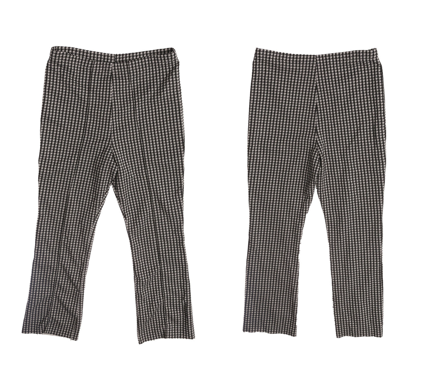 70's Women Black and White Plaid Poly Pants