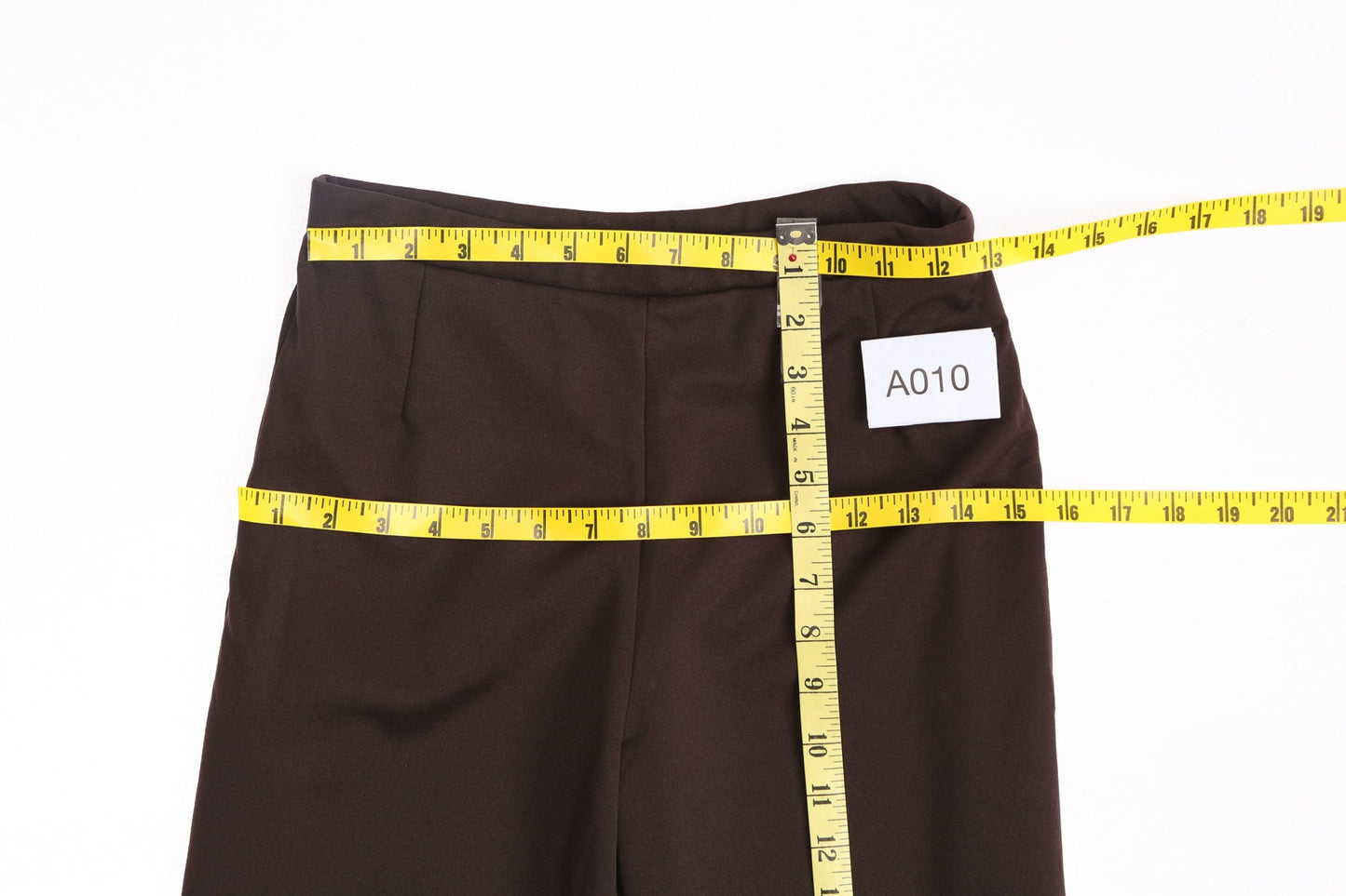 70's Women Brown Poly Casual Pants - Disco - Mod