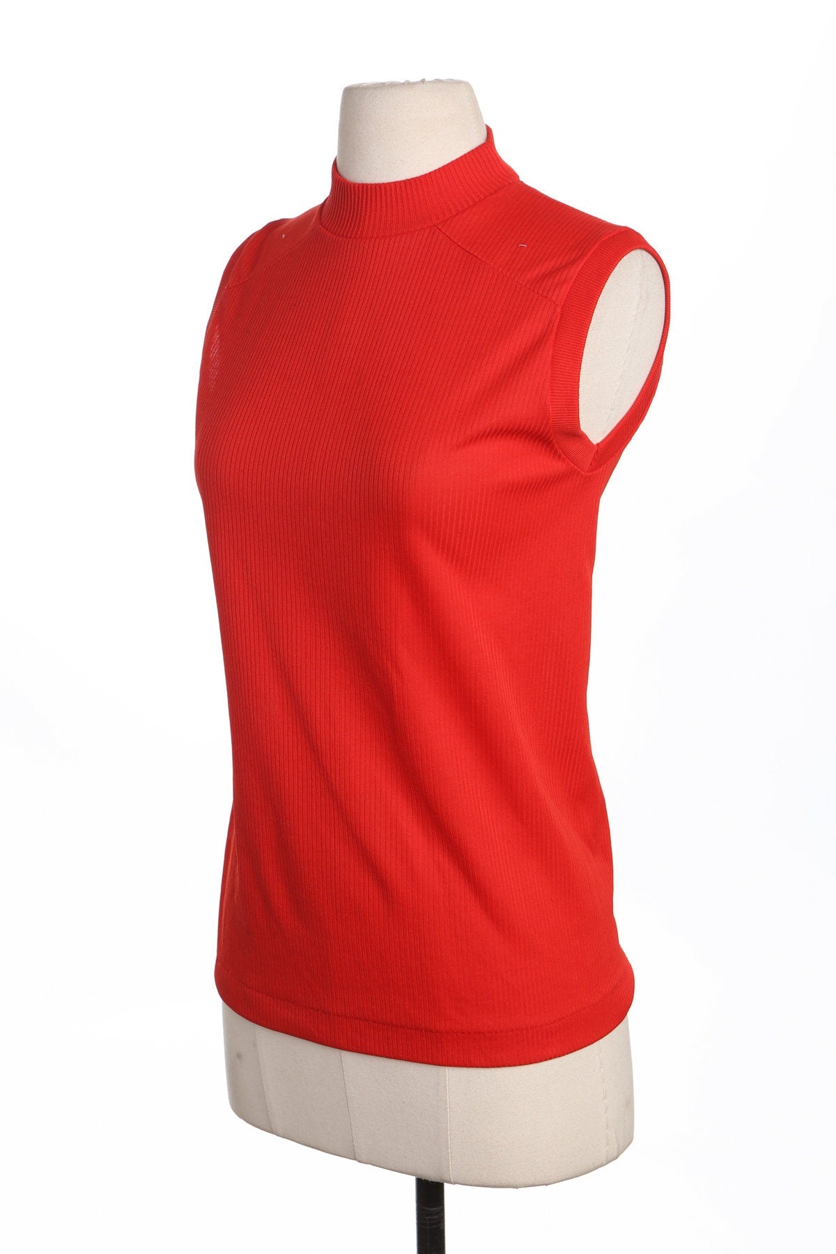 70's Poly Red Mod Women's Top
