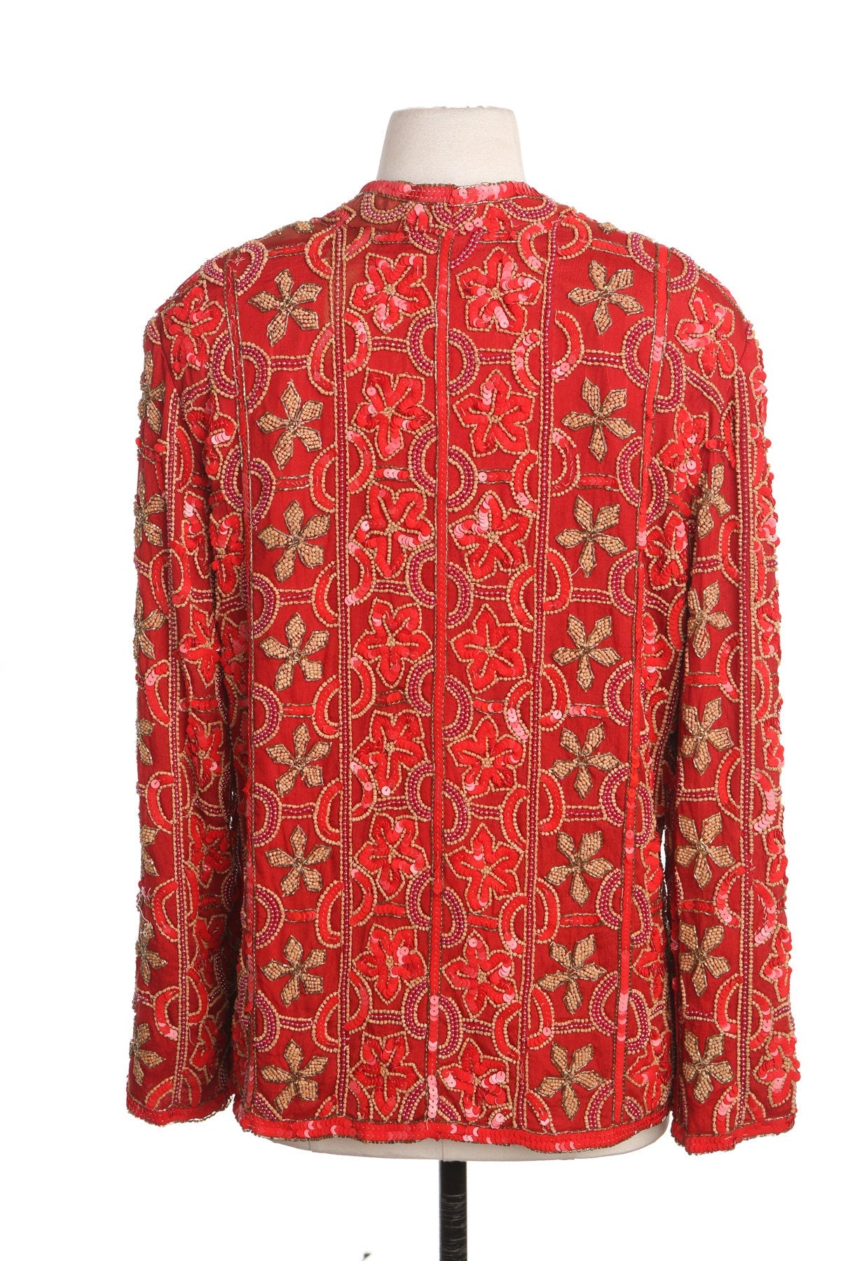 Women Red Sequin Jacket