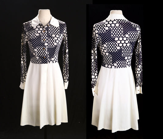 70's Women Summer Poly Dress