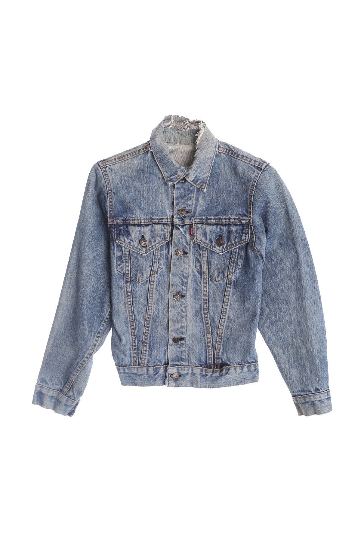 Vintage Levi's Blue Denim Jacket - Trucker - Light Wash - Era 70's - 80's